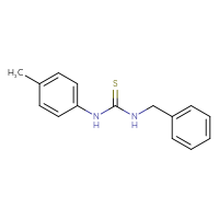 Chemical structure of 1-benzyl-3-(4-methylphenyl)thiourea - CSSB00000589029