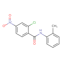 Chemical structure of 2-chloro-N-(2-methylphenyl)-4-nitrobenzamide - CSSB00046236373