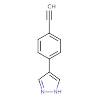 Chemical structure of 4-(4-ethynylphenyl)-1H-pyrazole - CSSB00102986257