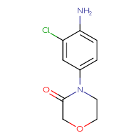Chemical structure of 4-(4-amino-3-chlorophenyl)morpholin-3-one - CSSB00010202055
