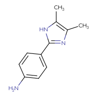 Chemical structure of 4-(4,5-dimethyl-1H-imidazol-2-yl)aniline - CSSB00000236980