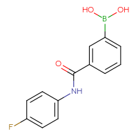 Chemical structure of {3-[(4-fluorophenyl)carbamoyl]phenyl}boronic acid - CSSB00015191478
