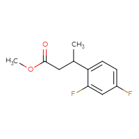 Chemical structure of methyl 3-(2,4-difluorophenyl)butanoate - CSSB00120812078
