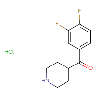 Chemical structure of 4-(3,4-difluorobenzoyl)piperidine hydrochloride - CSSB00020682325