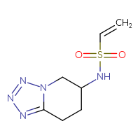Chemical structure of N-{5H,6H,7H,8H-[1,2,3,4]tetrazolo[1,5-a]pyridin-6-yl}ethene-1-sulfonamide - CSSB21332164955
