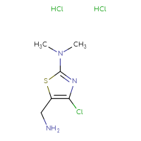 Chemical structure of 5-(aminomethyl)-4-chloro-N,N-dimethyl-1,3-thiazol-2-amine dihydrochloride - CSSB00020588466