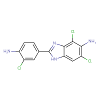 Chemical structure of 2-(4-amino-3-chlorophenyl)-4,6-dichloro-1H-1,3-benzodiazol-5-amine - CSSB00103159054