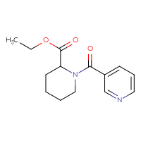 Chemical structure of ethyl 1-(pyridine-3-carbonyl)piperidine-2-carboxylate - CSSB00001002804