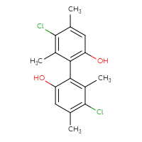 Chemical structure of 5,5'-dichloro-4,4',6,6'-tetramethyl-[1,1'-biphenyl]-2,2'-diol - CSSB20621662130