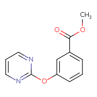 Chemical structure of methyl 3-(pyrimidin-2-yloxy)benzoate - CSSB00103399303