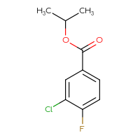 Chemical structure of propan-2-yl 3-chloro-4-fluorobenzoate - CSSB00012347999
