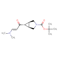 Chemical structure of tert-butyl (1R,5S,6S)-6-[(2E)-3-(dimethylamino)prop-2-enoyl]-3-azabicyclo[3.1.0]hexane-3-carboxylate - CSSB02126570964