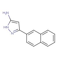 Chemical structure of 3-(naphthalen-2-yl)-1H-pyrazol-5-amine - CSSB00000299821