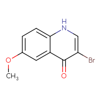 Chemical structure of 3-bromo-6-methoxy-1,4-dihydroquinolin-4-one - CSSB00012351739