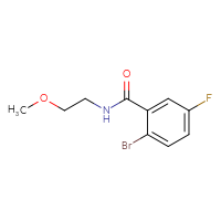 Chemical structure of 2-bromo-5-fluoro-N-(2-methoxyethyl)benzamide - CSSB00000205831