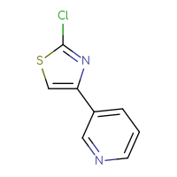 Chemical structure of 3-(2-chloro-1,3-thiazol-4-yl)pyridine - CSSB00000762347