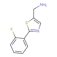 Chemical structure of 1-[2-(2-fluorophenyl)-1,3-thiazol-5-yl]methanamine - CSSB00011446846