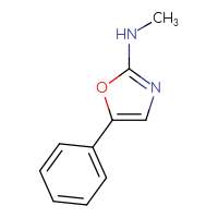 Chemical structure of N-methyl-5-phenyl-1,3-oxazol-2-amine - CSSB00015878631