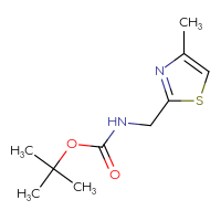 Chemical structure of tert-butyl N-[(4-methyl-1,3-thiazol-2-yl)methyl]carbamate - CSSB00011924057