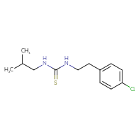 Chemical structure of 1-[2-(4-chlorophenyl)ethyl]-3-(2-methylpropyl)thiourea - CSSB00000589223
