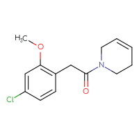 Chemical structure of 2-(4-chloro-2-methoxyphenyl)-1-(1,2,3,6-tetrahydropyridin-1-yl)ethan-1-one - CSSB06504105193