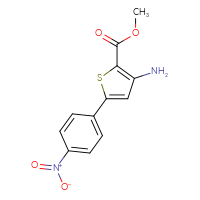 Chemical structure of methyl 3-amino-5-(4-nitrophenyl)thiophene-2-carboxylate - CSSB00025741555