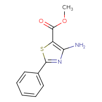 Chemical structure of methyl 4-amino-2-phenyl-1,3-thiazole-5-carboxylate - CSSB00010234957