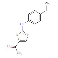 Chemical structure of 1-{2-[(4-ethylphenyl)amino]-1,3-thiazol-5-yl}ethan-1-one - CSSB00025731312