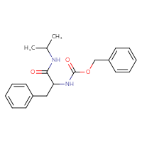 Chemical structure of benzyl N-{2-phenyl-1-[(propan-2-yl)carbamoyl]ethyl}carbamate - CSSB00000001414