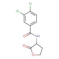 Chemical structure of 3,4-dichloro-N-(2-oxooxolan-3-yl)benzamide - CSSB06392439056