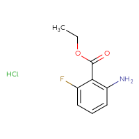 Chemical structure of ethyl 2-amino-6-fluorobenzoate hydrochloride - CSSB00000697483