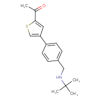 Chemical structure of 1-(4-{4-[(tert-butylamino)methyl]phenyl}thiophen-2-yl)ethan-1-one - CSSB12031962825