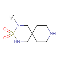 Chemical structure of 2-methyl-3λ⁶-thia-2,4,9-triazaspiro[5.5]undecane-3,3-dione - CSSB06807702240
