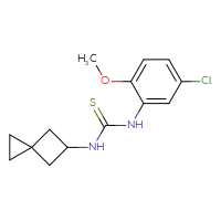Chemical structure of 1-(5-chloro-2-methoxyphenyl)-3-{spiro[2.3]hexan-5-yl}thiourea - CSSB00965025142