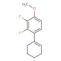 Chemical structure of 1-(cyclohex-1-en-1-yl)-2,3-difluoro-4-methoxybenzene - CSSB06587160046