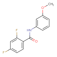 Chemical structure of 2,4-difluoro-N-(3-methoxyphenyl)benzamide - CSSB00020585360