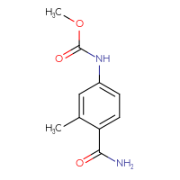 Chemical structure of methyl N-(4-carbamoyl-3-methylphenyl)carbamate - CSSB01991672093