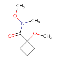 Chemical structure of N,1-dimethoxy-N-methylcyclobutane-1-carboxamide - CSSB00016348807