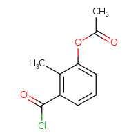 Chemical structure of 3-(carbonochloridoyl)-2-methylphenyl acetate - CSSB00000035507