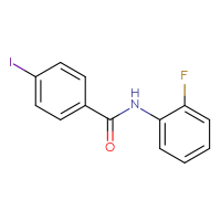 Chemical structure of N-(2-fluorophenyl)-4-iodobenzamide - CSSB00000250094
