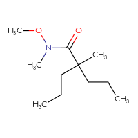Chemical structure of N-methoxy-N,2-dimethyl-2-propylpentanamide - CSSB02271959749