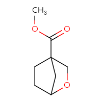 Chemical structure of methyl 2-oxabicyclo[2.2.1]heptane-4-carboxylate - CSSB01217558666