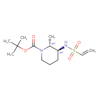 Chemical structure of rel-tert-butyl (2R,3S)-3-ethenesulfonamido-2-methylpiperidine-1-carboxylate - CSMB21332041141