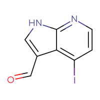 Chemical structure of 4-iodo-1H-pyrrolo[2,3-b]pyridine-3-carbaldehyde - CSSB00010232242