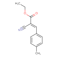 Chemical structure of ethyl (2E)-2-cyano-3-(4-methylphenyl)prop-2-enoate - CSSB00016995958