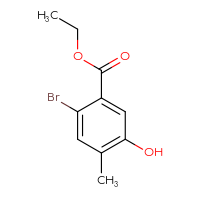 Chemical structure of ethyl 2-bromo-5-hydroxy-4-methylbenzoate - CSSB00020640682