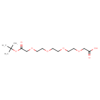 Chemical structure of 14-(tert-butoxy)-14-oxo-3,6,9,12-tetraoxatetradecanoic acid - CSSB03436546417