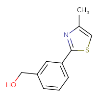 Chemical structure of [3-(4-methyl-1,3-thiazol-2-yl)phenyl]methanol - CSSB00116713751