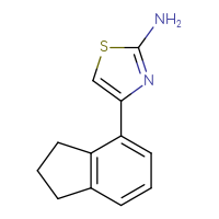 Chemical structure of 4-(2,3-dihydro-1H-inden-4-yl)-1,3-thiazol-2-amine - CSSB00102973244