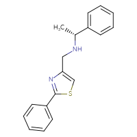 Chemical structure of [(2-phenyl-1,3-thiazol-4-yl)methyl][(1R)-1-phenylethyl]amine - CSSB00996050957